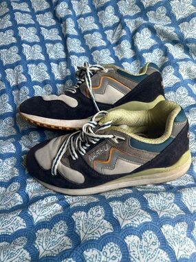 Karhu Aria Navy and Gray Sneakers w/Lime and orange accents - worn less than 5X